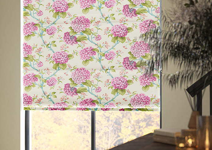 Bouquet Velvet, Wild Rose - Motorised Roman Blind - Image 5